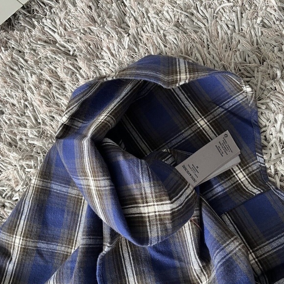 Zadig & Voltaire Stan Lc Flannel Check Blue Medium NWT - Picture 8 of 8
